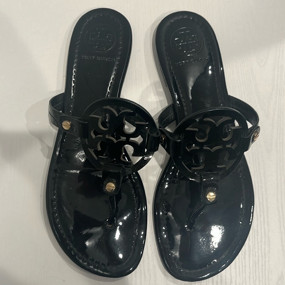 Tory Burch Women’s Black Patent Miller Sandal